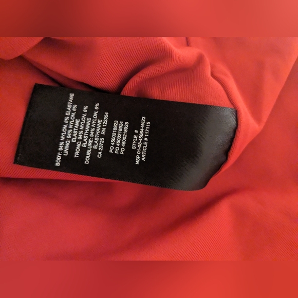 ❗SOLD❗ARITZIA BABATON FIERY RED STRAPLESS BODYCON TUBE MAXI DRESS NWT - Picture 7 of 8